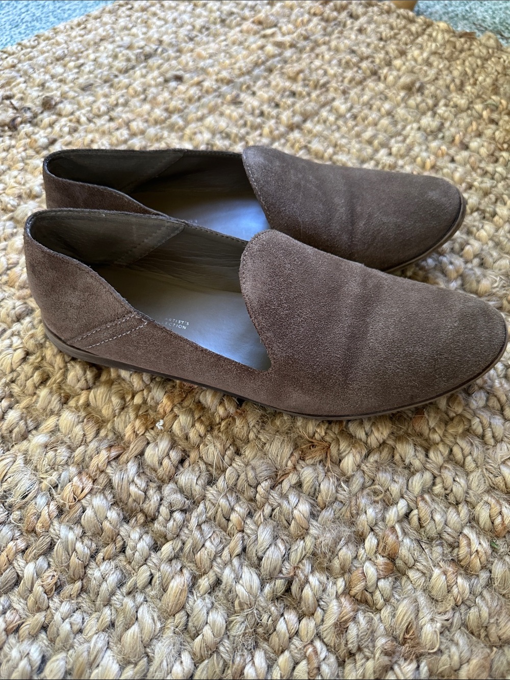 Franco Sarto Brown Suede Slip-On Loafers